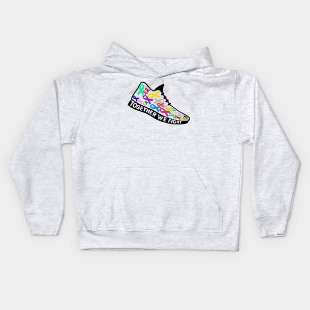 Together We Fight Sneaker Kids Hoodie by CaitlynConnor